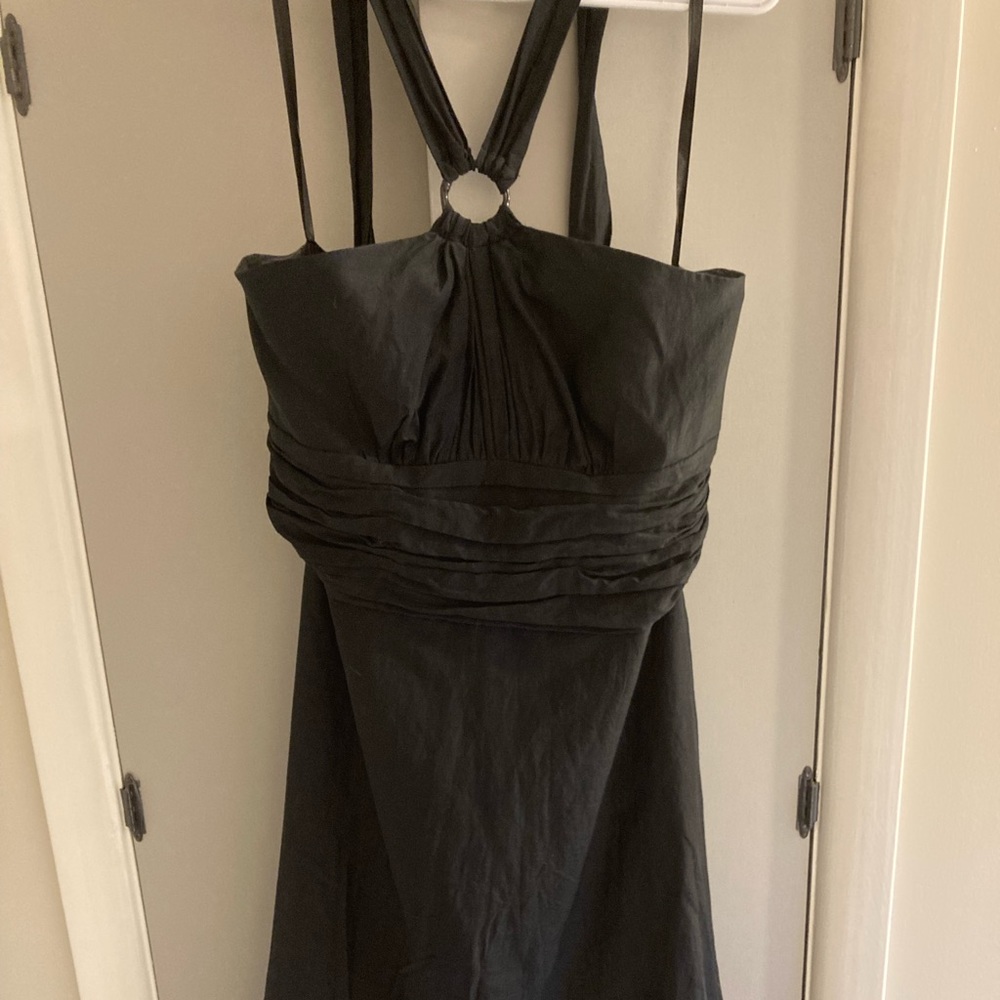 Le Chateau evening / cocktail dress, cotton and silk blend. Medium black